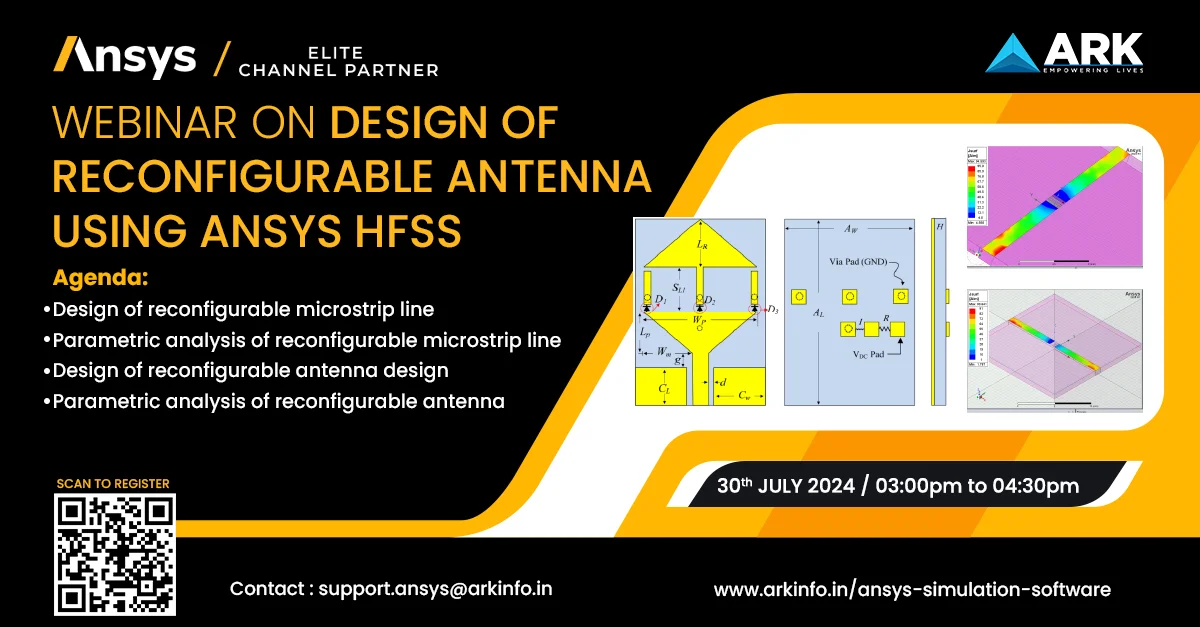 Webinar on Design of Reconfigurable Antenna using ANSYS HFSS